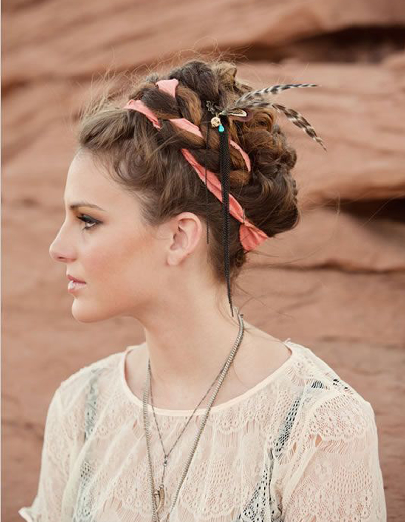 Chignon mariée rock