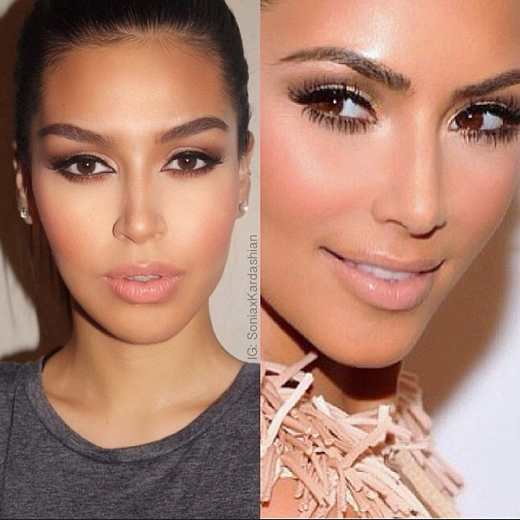 Le maquillage nude de Kim Kardashian
