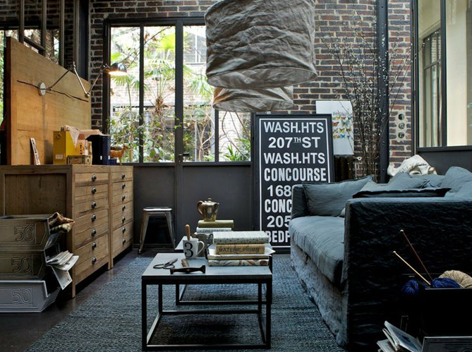 Nos conseils pour une déco industrielle au top elle décoration Noir sol décor