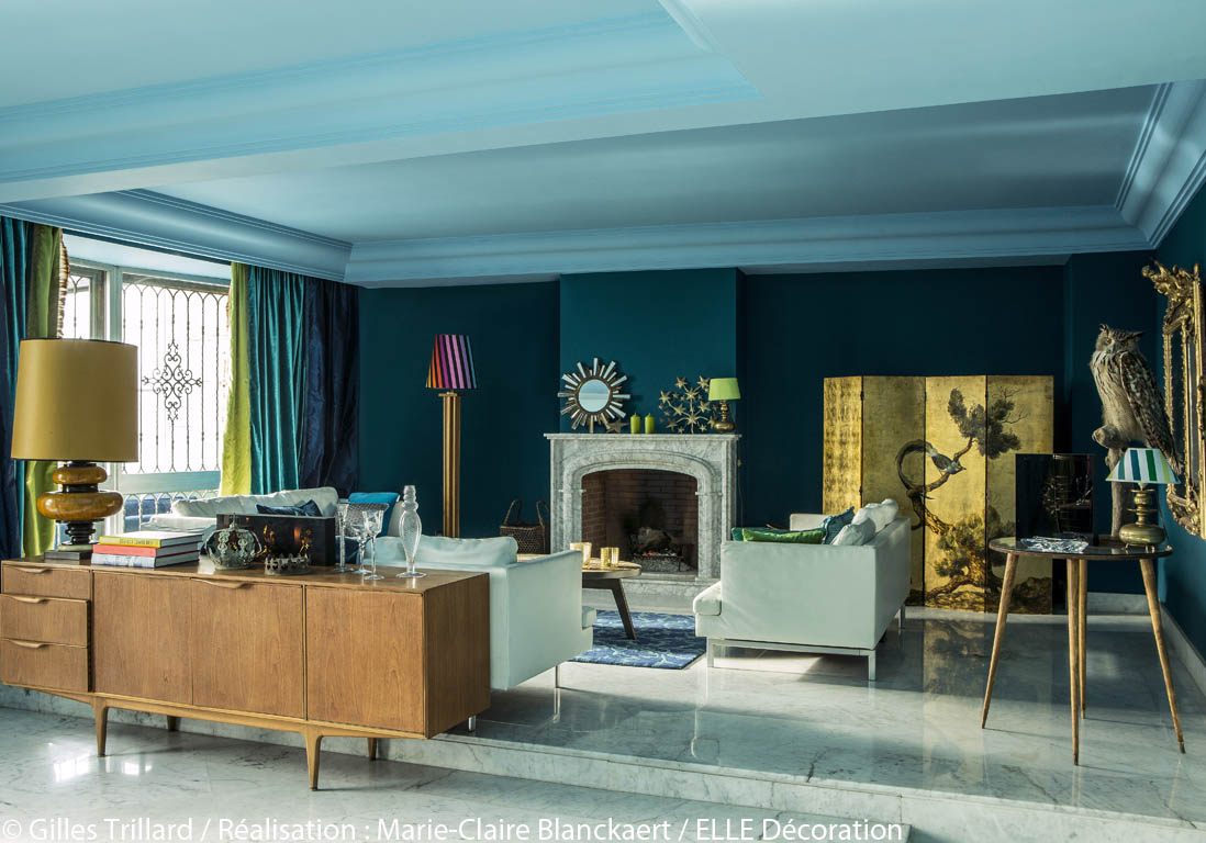 Peindre murs en bleu et vert dans appartement : sympa l ...
