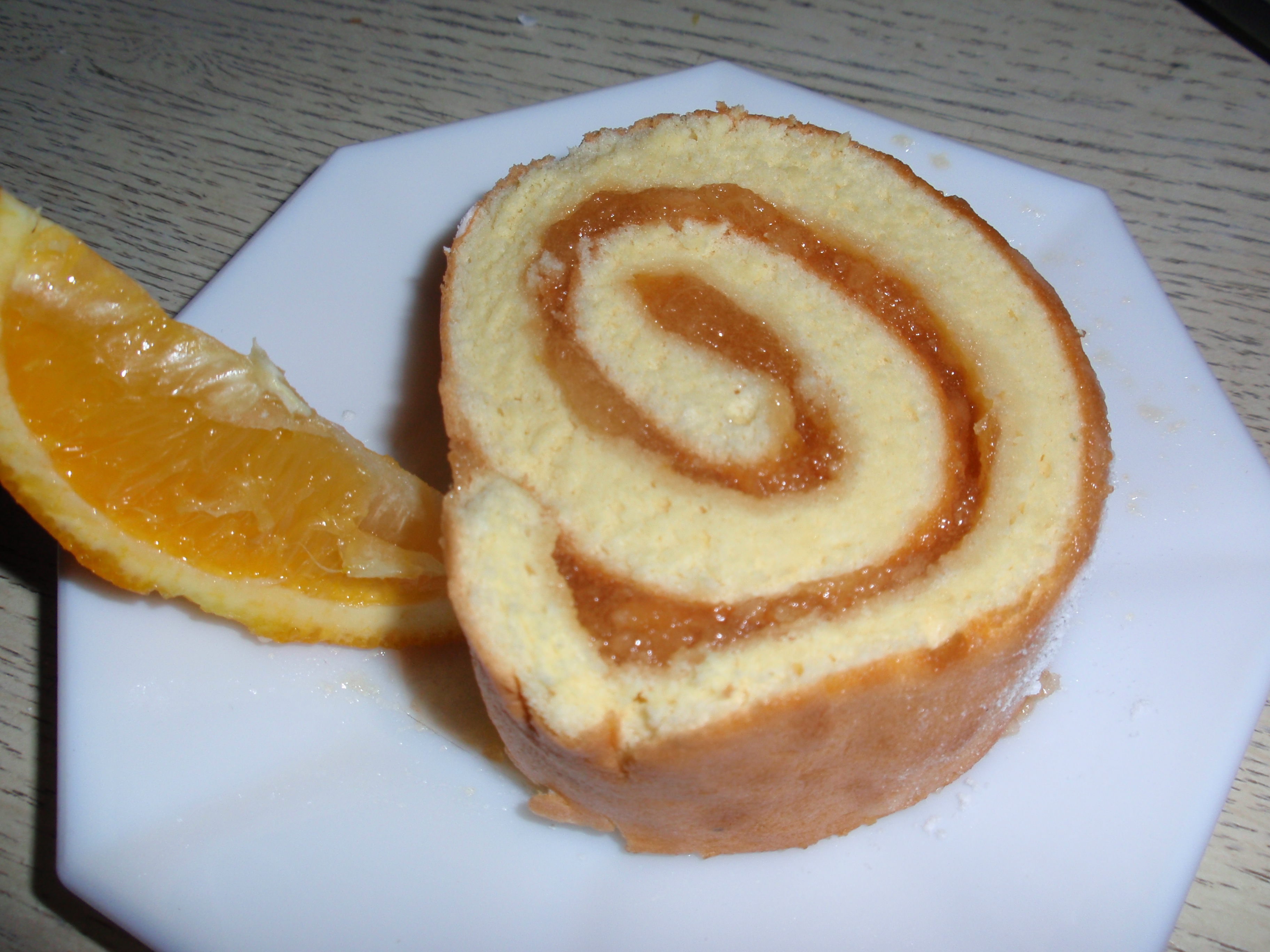 Gateau roule a la pomme et a l orange