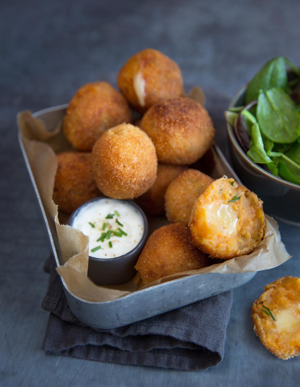 Croquettes de patate douce à la raclette pour 4 personnes Recettes Elle à Table