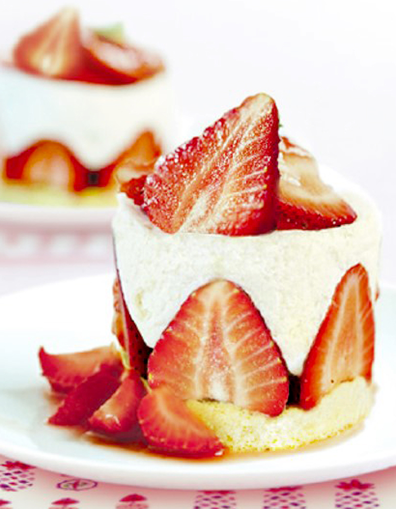 Fraisier à la compote de fraise pour 4 personnes Recettes Elle à Table