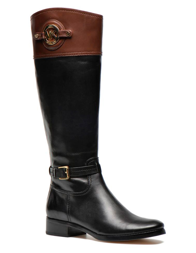 Bottes cavalières bicolore Michael Michael Kors